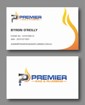 Diseño de Tarjeta de Presentación por aspiremedia para Premier Gas & Plumbing | Diseño: #21517953