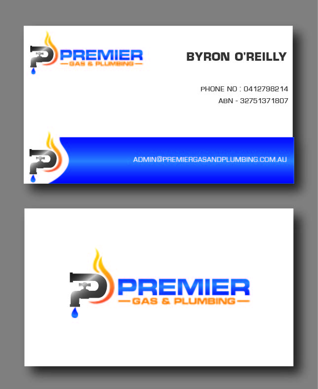 Business Card Design by aspiremedia for Premier Gas & Plumbing | Design #21517955