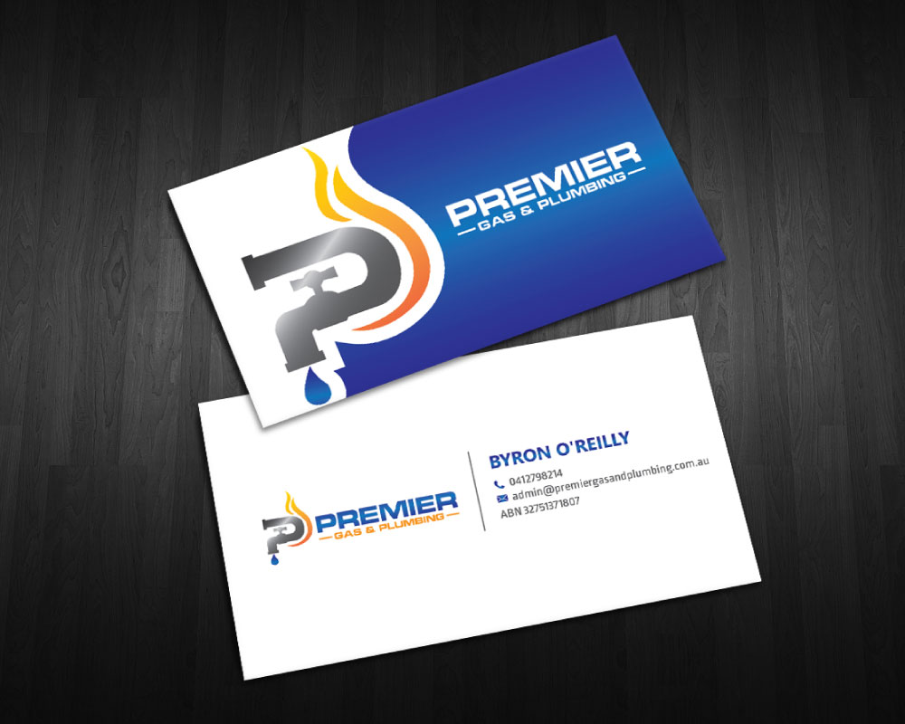 Business Card Design by LAXMI DESIGNHUB for Premier Gas & Plumbing | Design #21520934