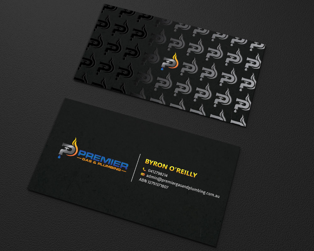 Business Card Design by LAXMI DESIGNHUB for Premier Gas & Plumbing | Design #21520935
