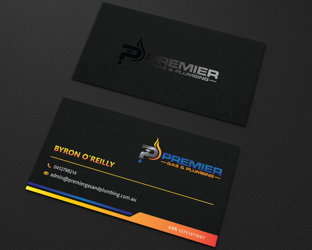 Business Card Design by LAXMI DESIGNHUB for Premier Gas & Plumbing | Design #21520936
