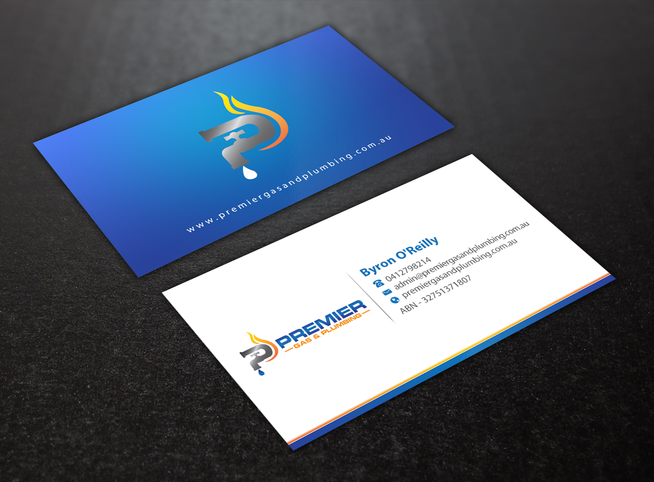Business Card Design by Brand aid for Premier Gas & Plumbing | Design #21541508