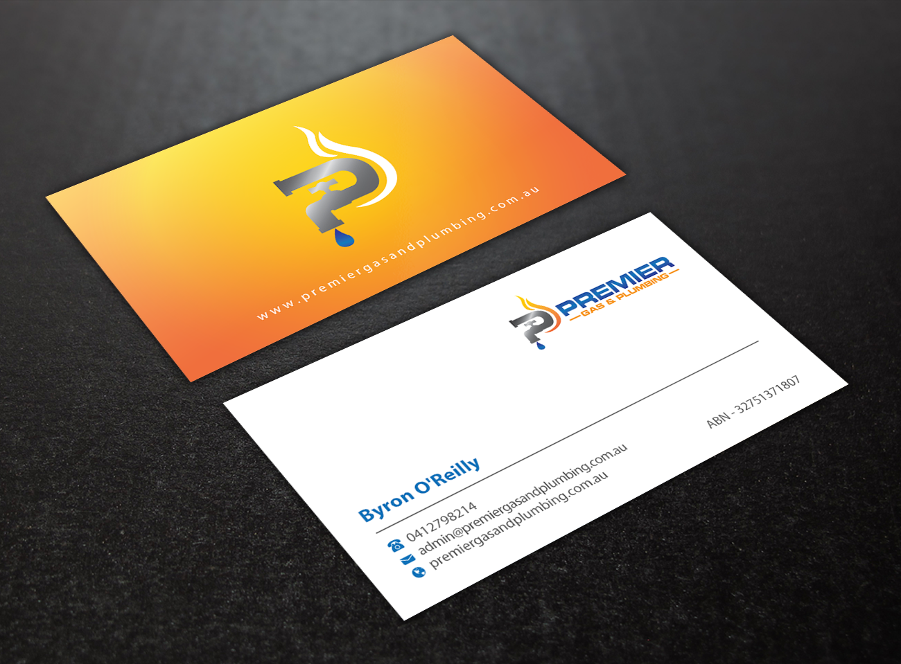 Business Card Design by Brand aid for Premier Gas & Plumbing | Design #21541509