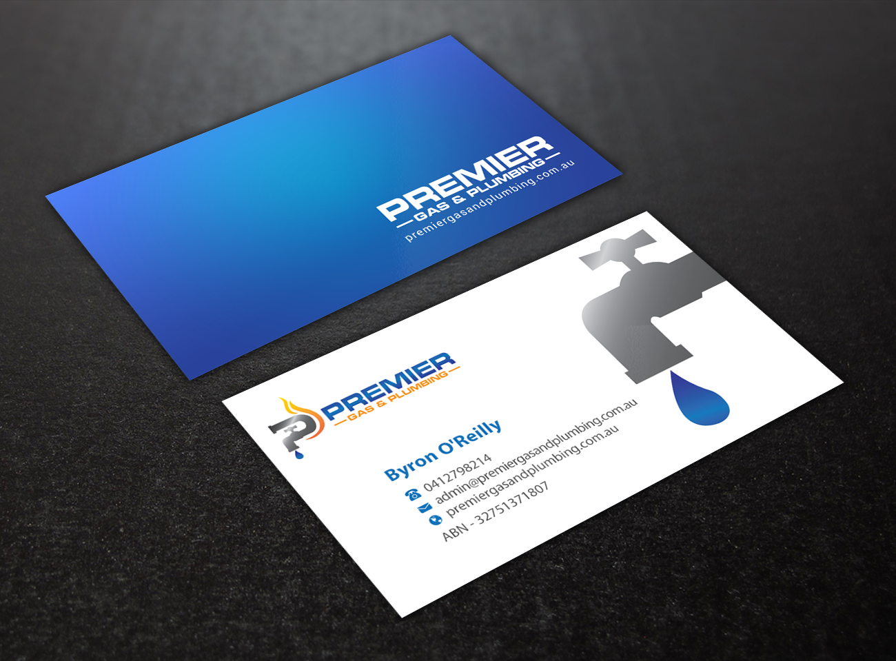 Business Card Design by Brand aid for Premier Gas & Plumbing | Design #21541526