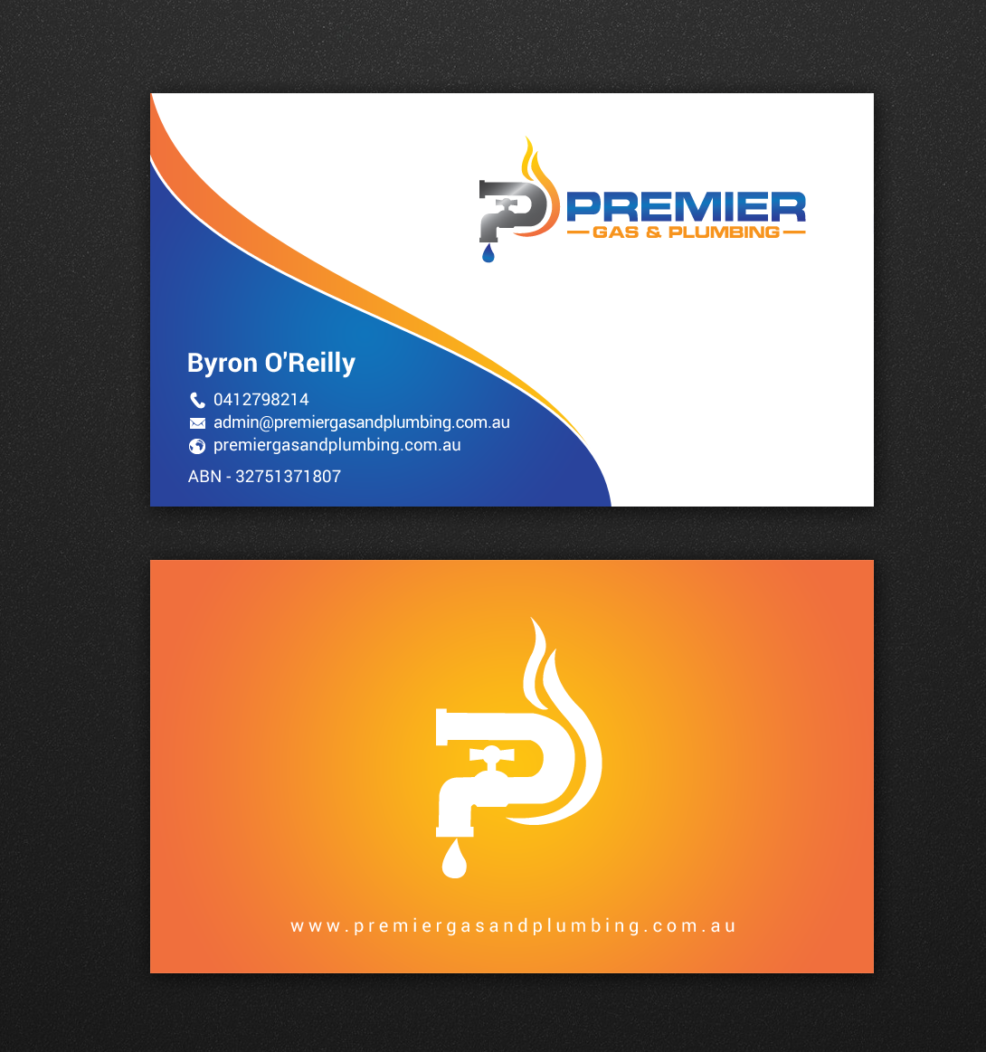 Business Card Design by chandrayaan.creative for Premier Gas & Plumbing | Design #21542913