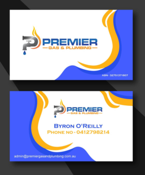 Business Card Design by kayaairt for Premier Gas & Plumbing | Design: #21531212