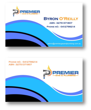 Business Card Design by kayaairt for Premier Gas & Plumbing | Design: #21537881