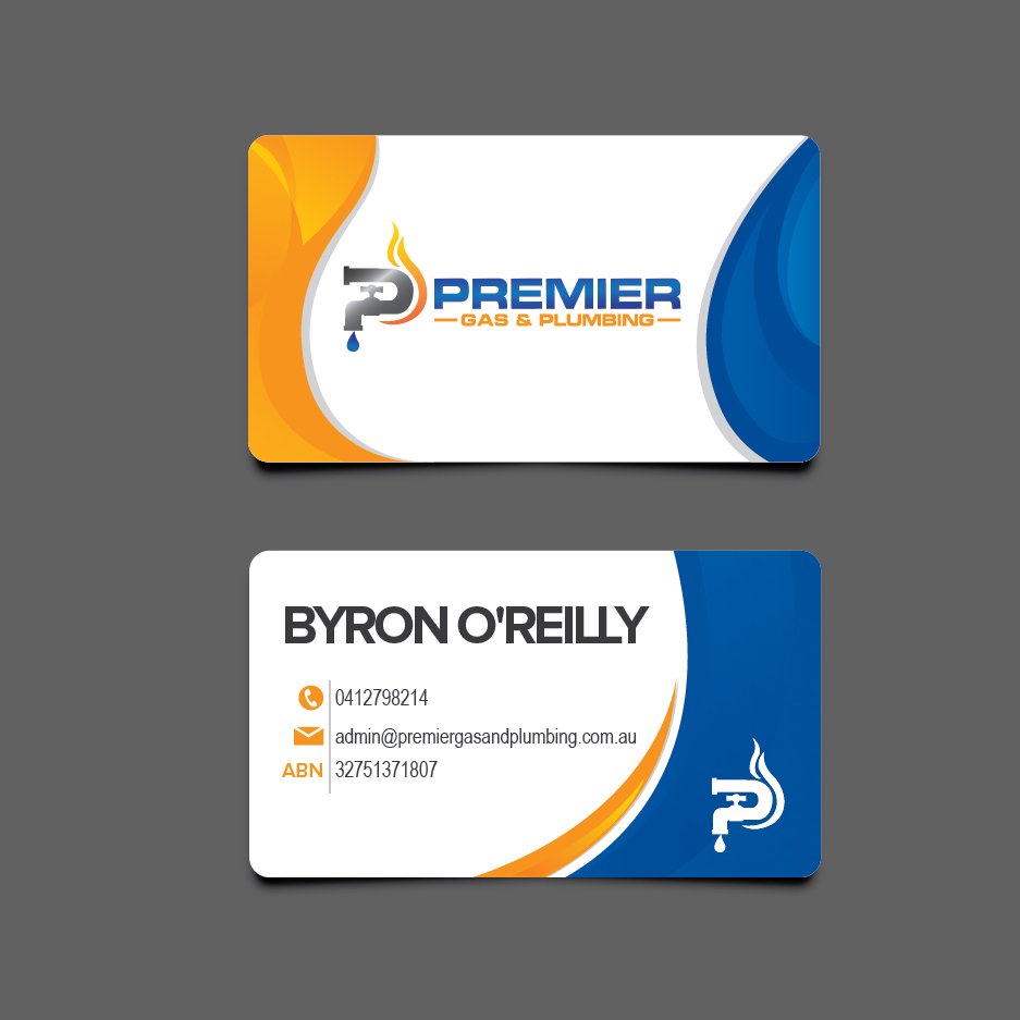 Business Card Design by mark_n.627513 for Premier Gas & Plumbing | Design #21513393