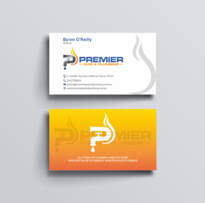 Premier Gas and Plumbing Business Card Design | Business Card Design by Fine Graphics House
