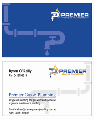 Business Card Design by Bijoy Das for Premier Gas & Plumbing | Design: #21547548