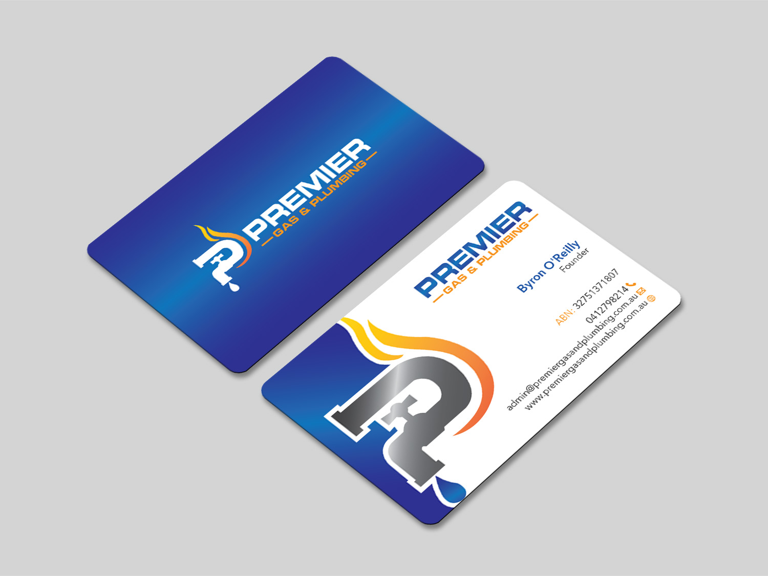 Business Card Design by MDesign for Premier Gas & Plumbing | Design #21523634