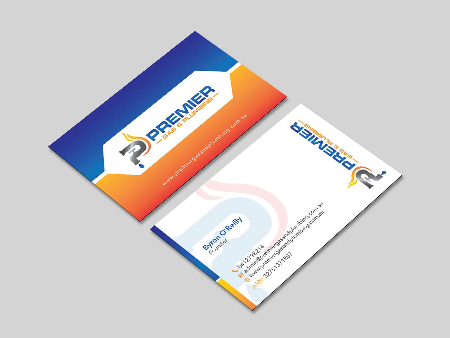 Business Card Design by MDesign for Premier Gas & Plumbing | Design #21544647