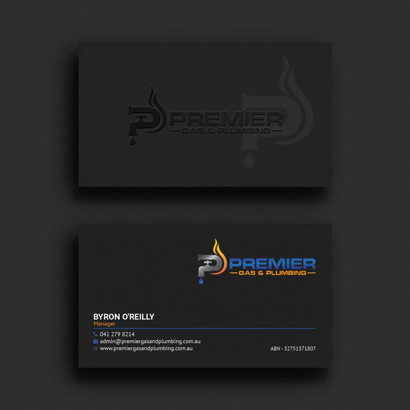 Business Card Design by Sujan4art for Premier Gas & Plumbing | Design #21558847