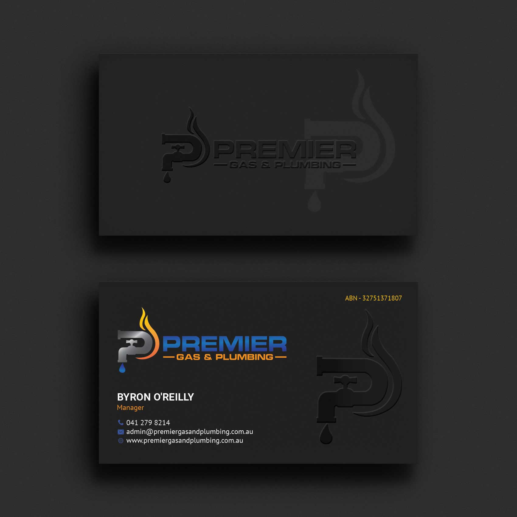 Business Card Design by Sujan4art for Premier Gas & Plumbing | Design #21558852