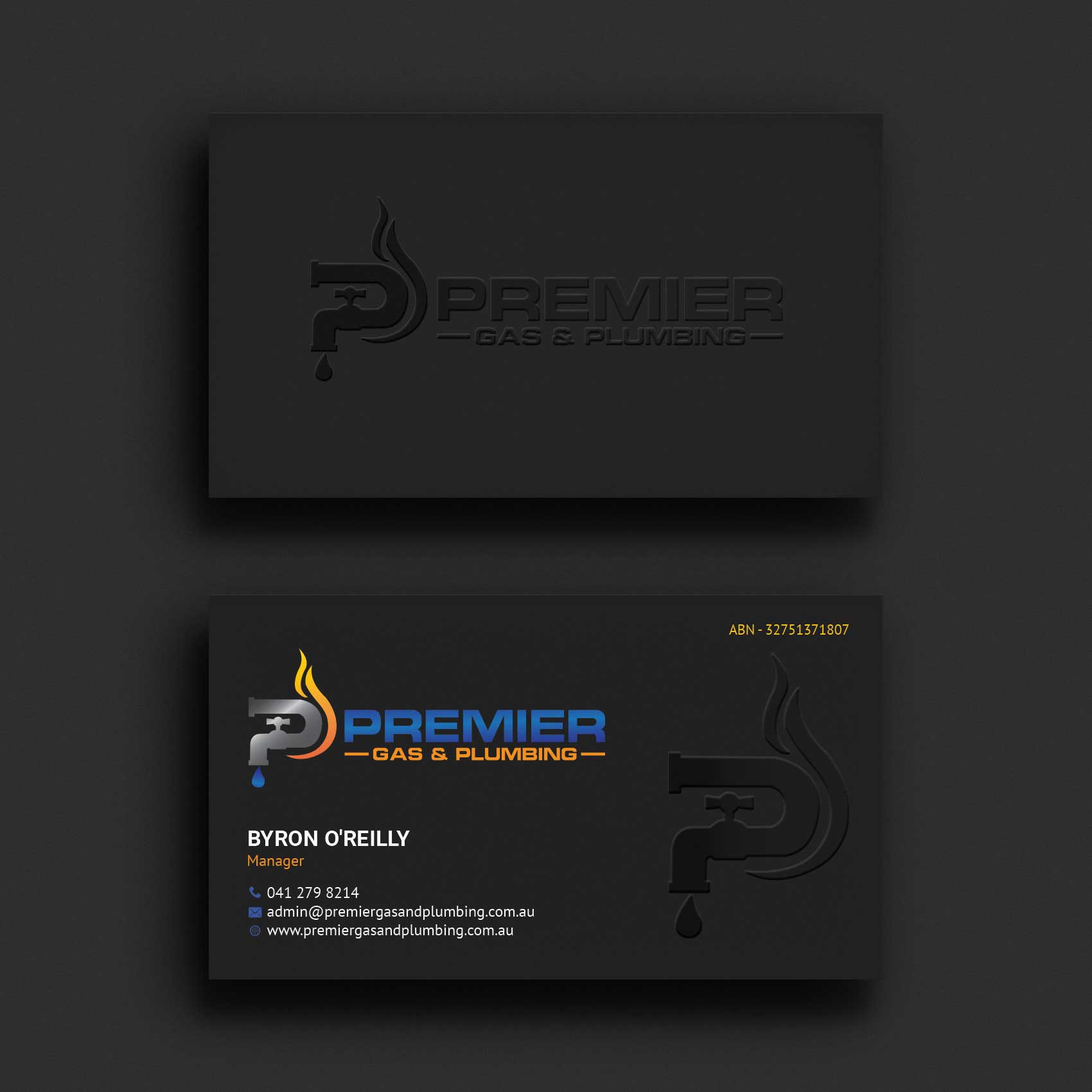 Business Card Design by Sujan4art for Premier Gas & Plumbing | Design #21558854