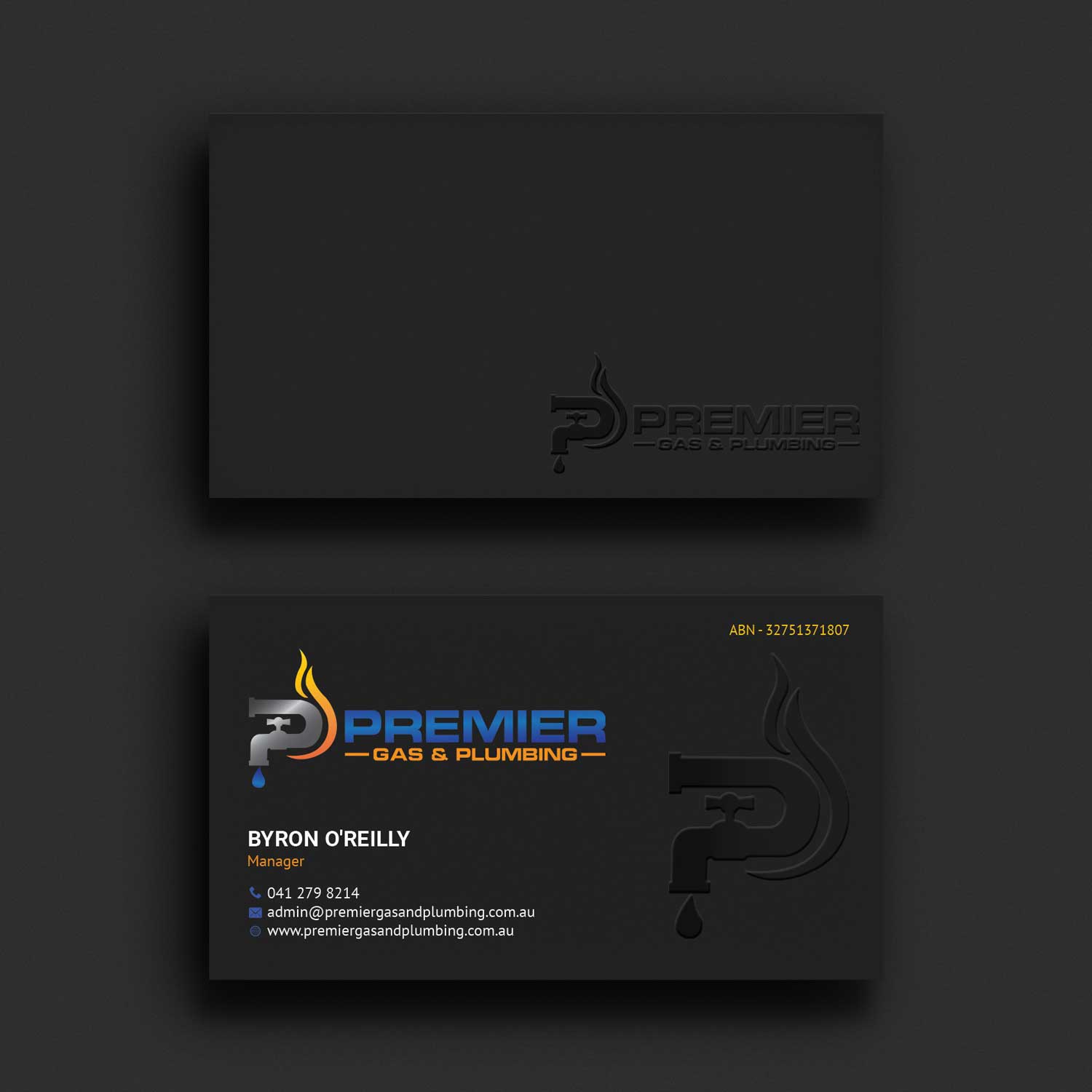 Business Card Design by Sujan4art for Premier Gas & Plumbing | Design #21558855