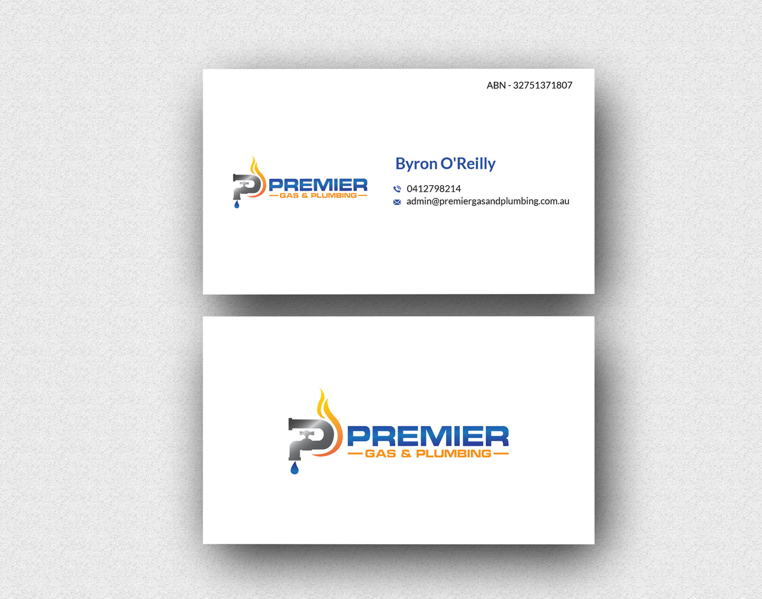 Business Card Design by nawaab for Premier Gas & Plumbing | Design #21511917