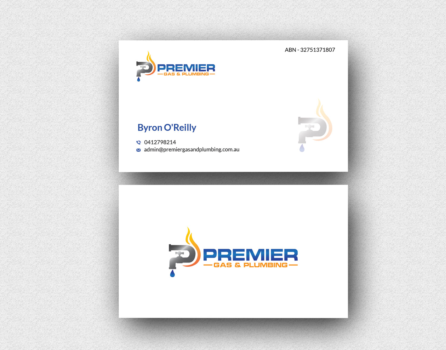 Business Card Design by nawaab for Premier Gas & Plumbing | Design #21511947
