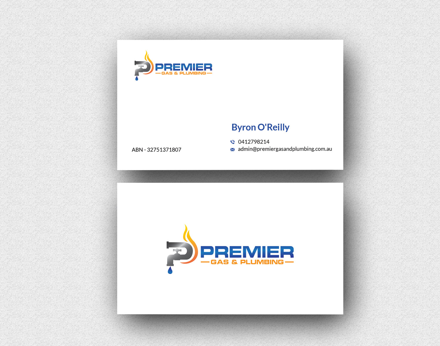 Business Card Design by nawaab for Premier Gas & Plumbing | Design #21511969