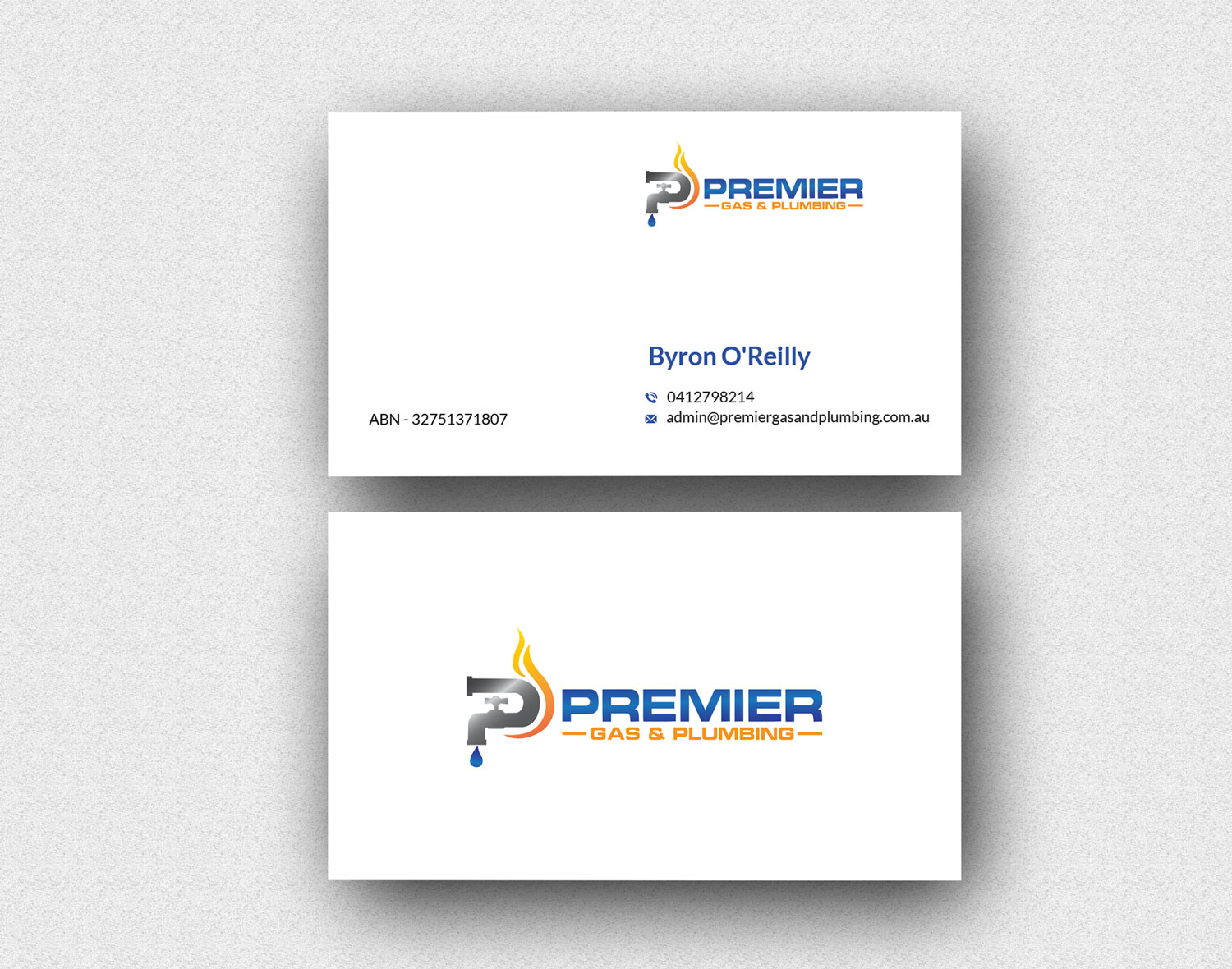 Business Card Design by nawaab for Premier Gas & Plumbing | Design #21511982
