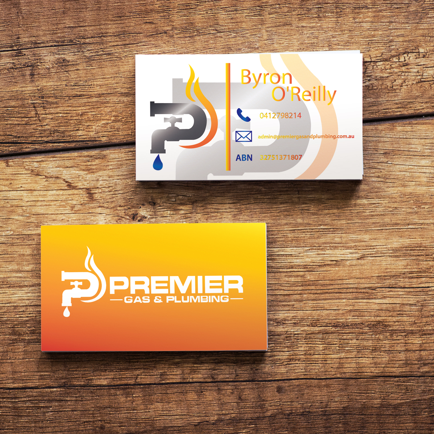 Design de Carte de Visite par KhianeOblenaDesigns pour Premier Gas & Plumbing | Design #21515719