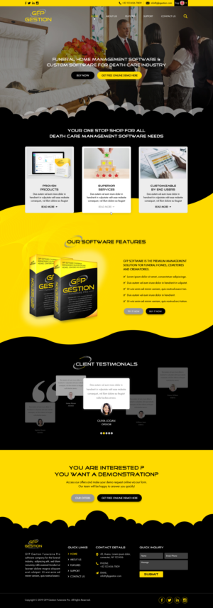 Gestion Funéraire Pro (Web Design) | Diseño Web por Sbss