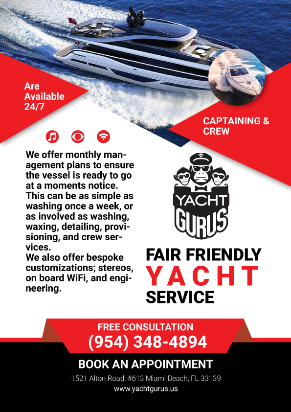 Flyer Design by designgreen for Yacht Gurus, inc | Design #21519958