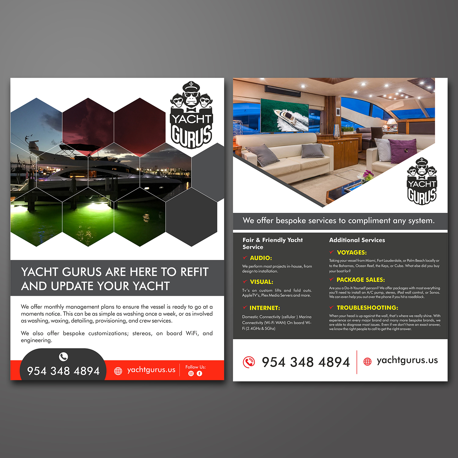 Flyer Design by ecorokerz for Yacht Gurus, inc | Design #21550824