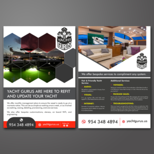 Design de Flyer par ecorokerz pour Yacht Gurus, inc | Design : #21550824