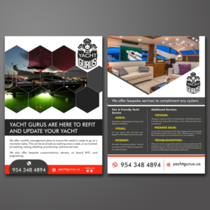 Yacht Management in Miami & Ft Lauderdale (2019Q2) | Diseño de Flyer por ecorokerz