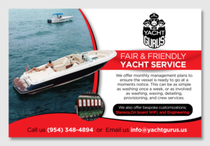 Design de Flyer par D Creative pour Yacht Gurus, inc | Design #21557976