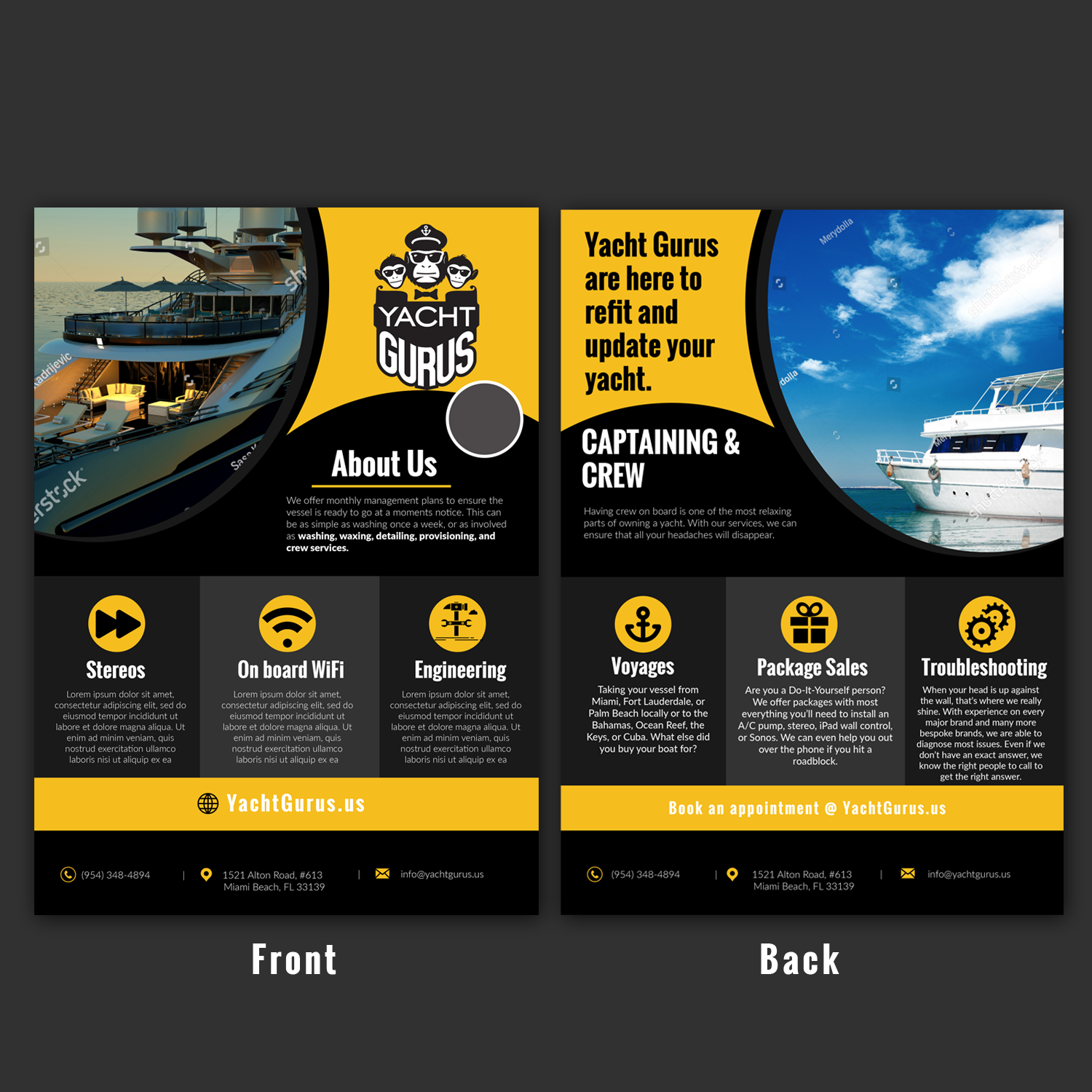 Design de Flyer par Schöpfer pour Yacht Gurus, inc | Design : #21564594