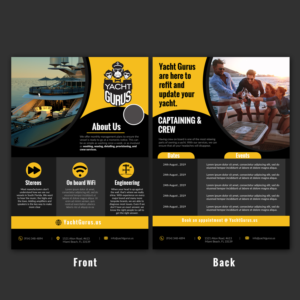 Flyer Design by Schöpfer for Yacht Gurus, inc | Design: #21598448