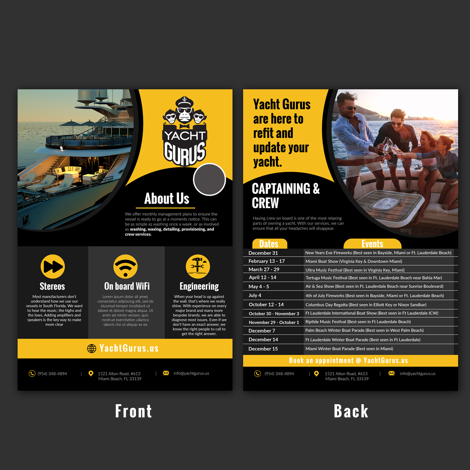 Flyer Design by Schöpfer for Yacht Gurus, inc | Design #21607562