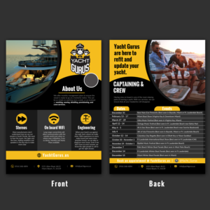 Yacht Management in Miami & Ft Lauderdale (2019Q2) | Diseño de Flyer por Schöpfer