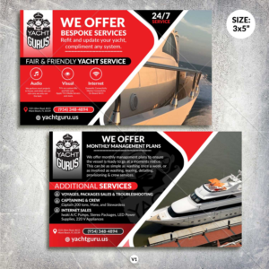 Yacht Management in Miami & Ft Lauderdale (2019Q2) | Flyer Design by DA.