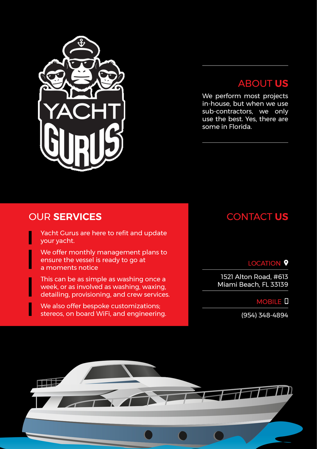 Flyer Design by Creativeadpro for Yacht Gurus, inc | Design #21562096