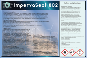 Design Packaging Labels for ImpervaSeal 802 | Label Design by ronin71