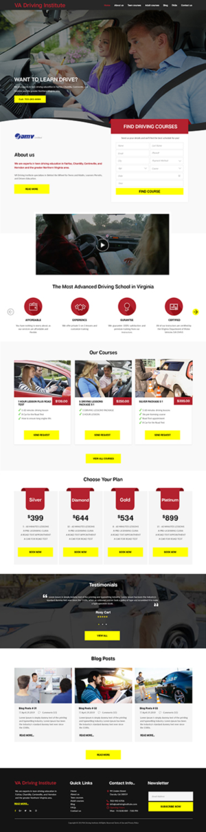 New Look Driving School Project  | Web Design by bdesigner9