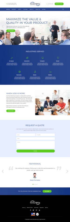 Inno Tech New Website Design | Web Design par Mukarram Haidari