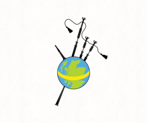 Scottish bagpipes around the world | Logo Design by 91.kremena.petrova