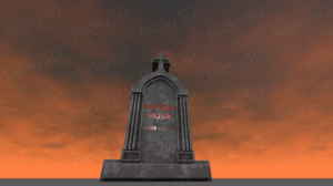 Murda musik. Spooky graveyard rap album cover | Diseño 3D por Rickyy