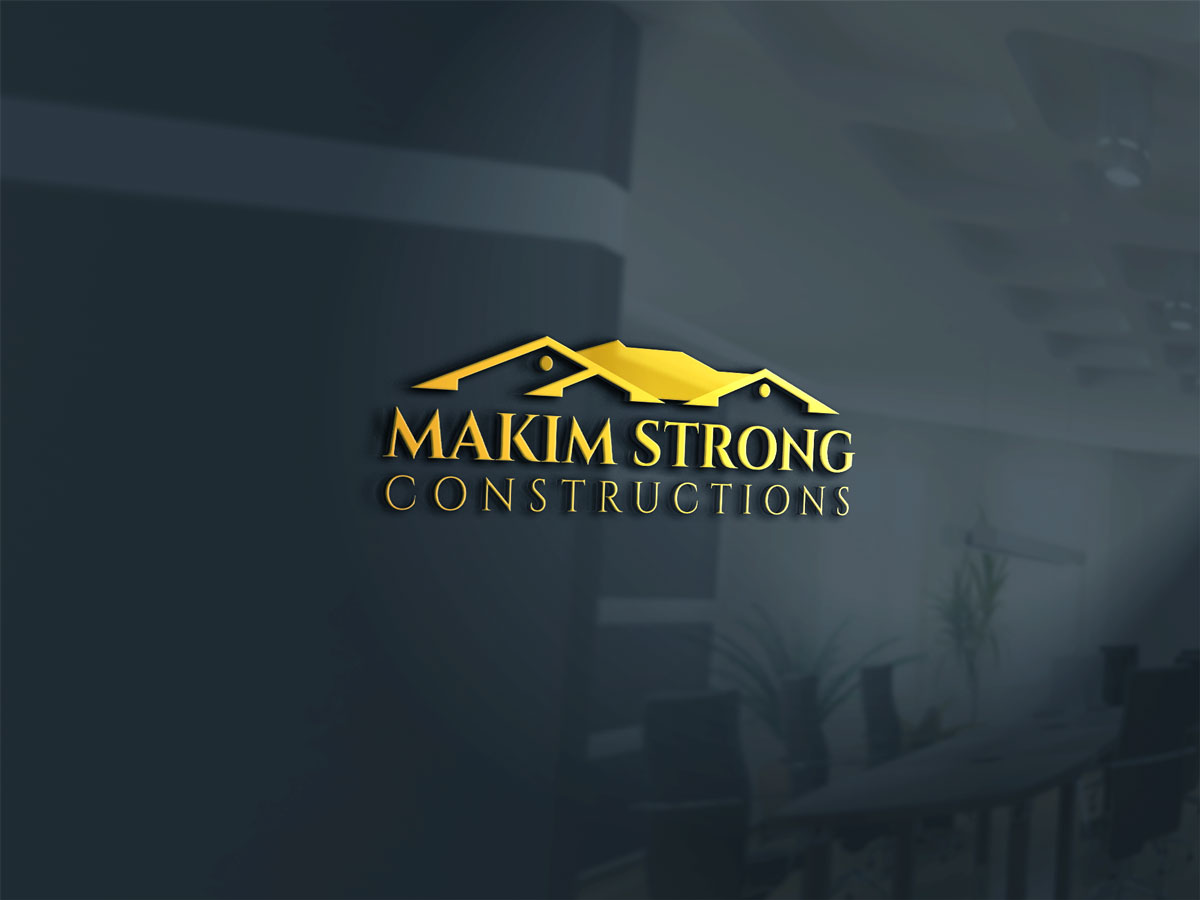 Logo Design by Sergio Coelho for Makim Strong Constructions  | Design #21559674