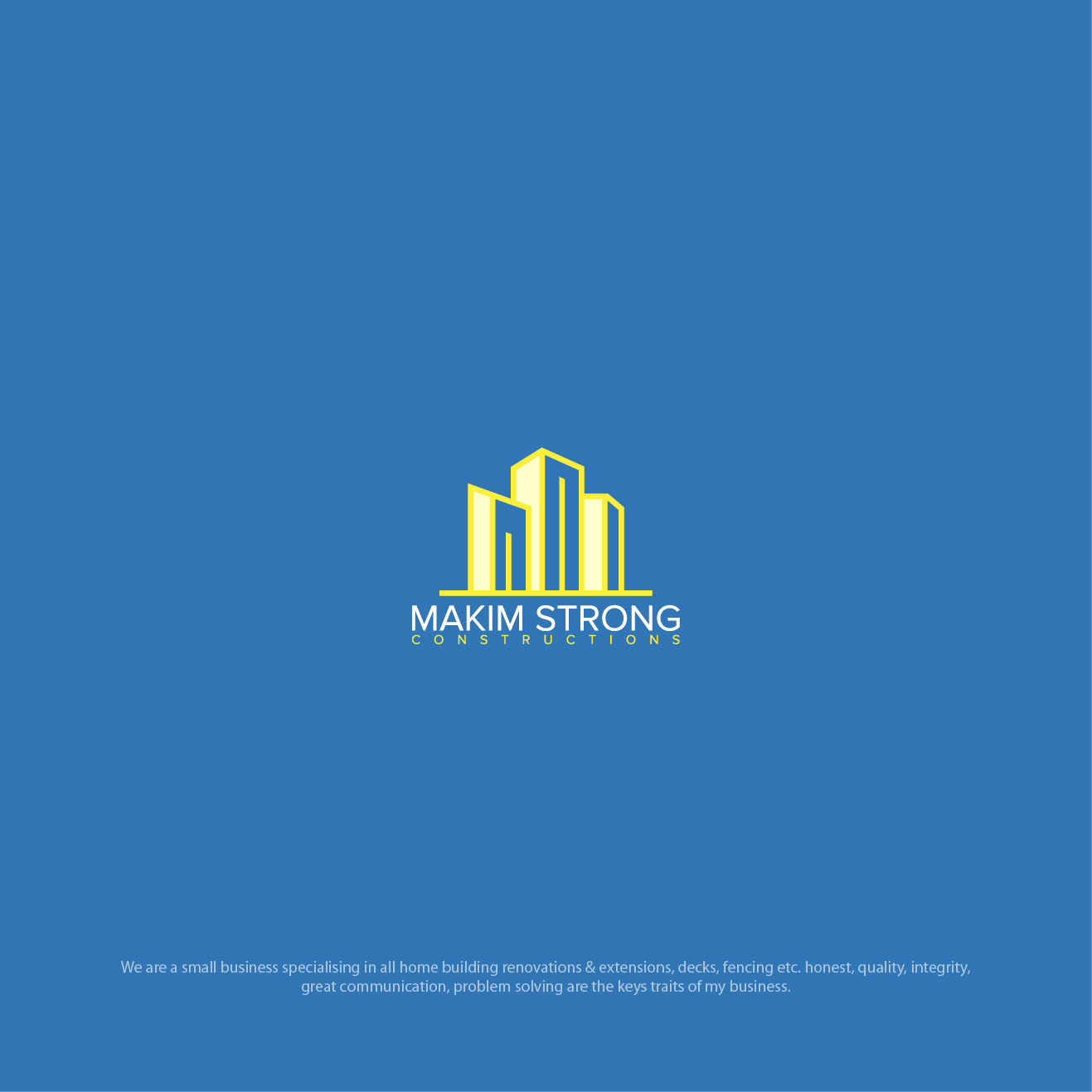 Logo Design by 4tech services for Makim Strong Constructions  | Design #21552504