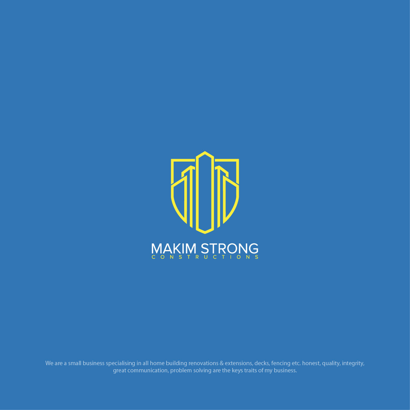 Logo Design by 4tech services for Makim Strong Constructions  | Design #21554826