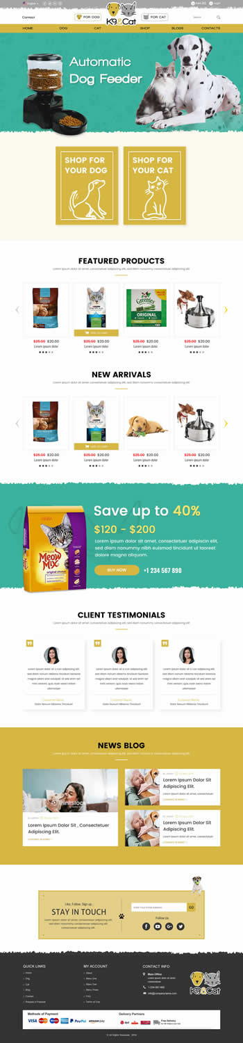 Shopify Design by SONA for K9andCat Ltd | Design #21621804