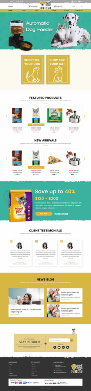 Shopify Design by SONA for K9andCat Ltd | Design: #21621804
