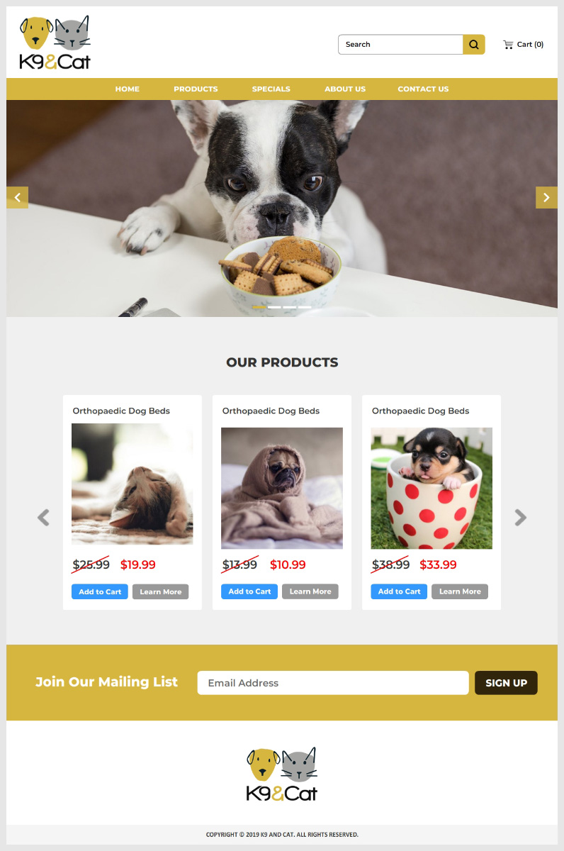 Shopify Design by -Marc- for K9andCat Ltd | Design #21627135