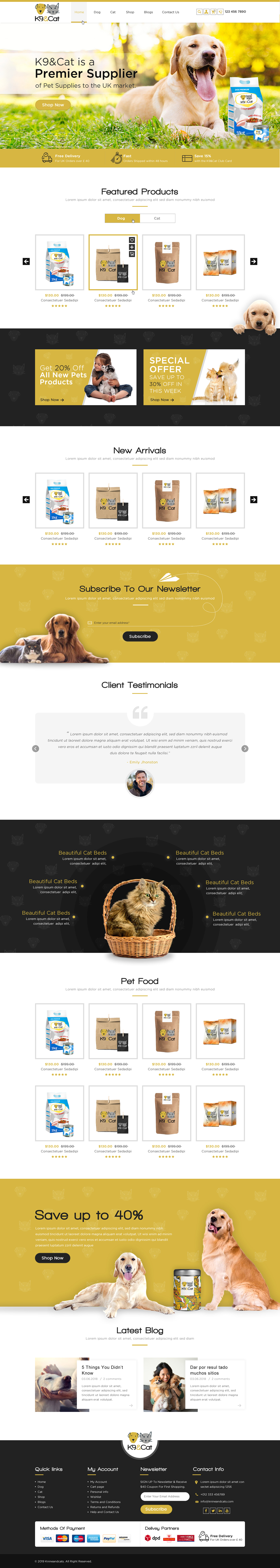 Shopify Design by Sbss for K9andCat Ltd | Design #21594431