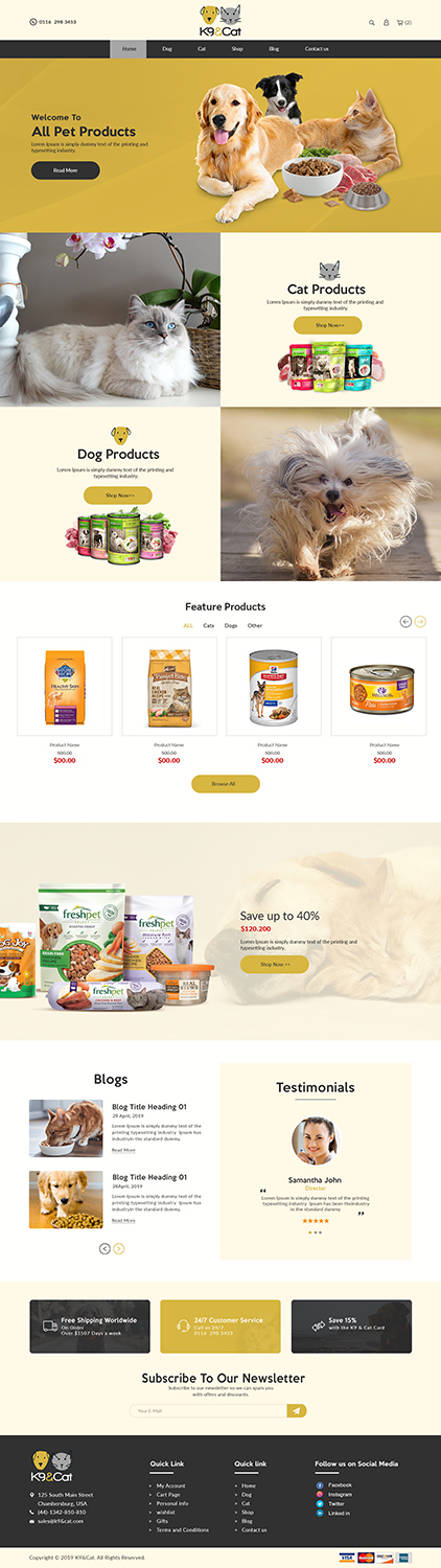Shopify Design by bdesigner9 for K9andCat Ltd | Design #21598039
